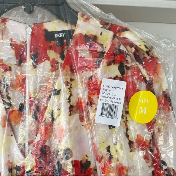 DKNY V Neck Maxi A Line Dress - Picture 4 of 16